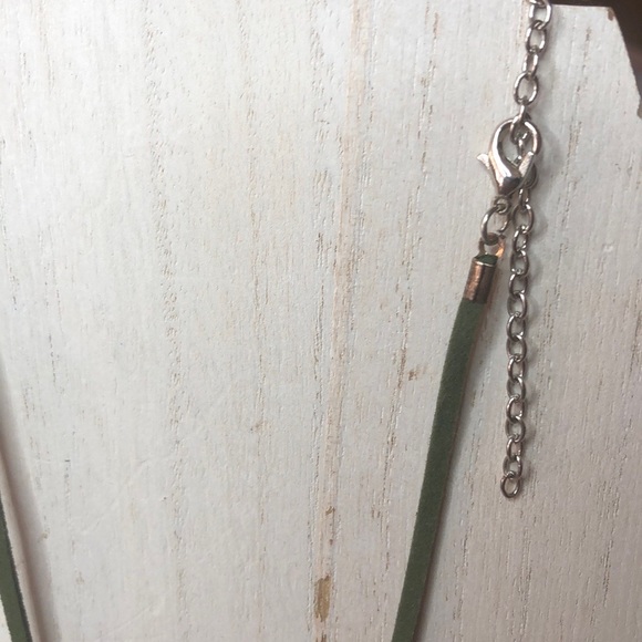 Cute Lotus Boho Leather Necklace and Earrings Set - Picture 3 of 3